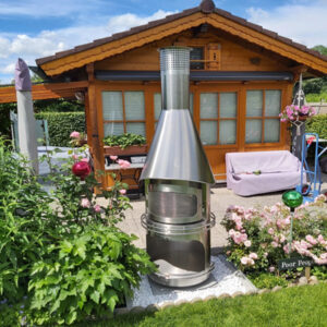 Gartenkamine aus Edelstahl